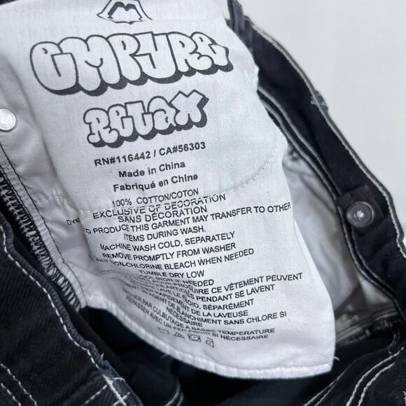 Empyre Relax Black Denim Cropped Pants Jeans Women's Size 26 - Picture 7 of 7